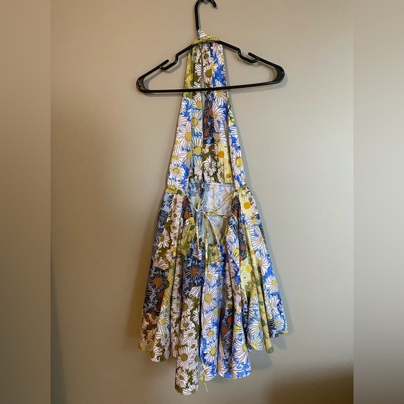 Zara Halter Mini Floral Dress with Open Back 
Size M - Picture 7 of 9